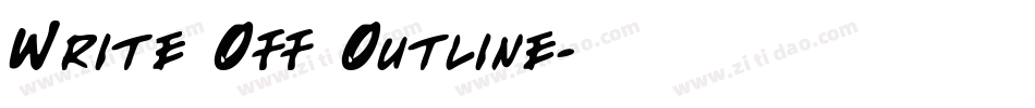 Write Off Outline字体转换